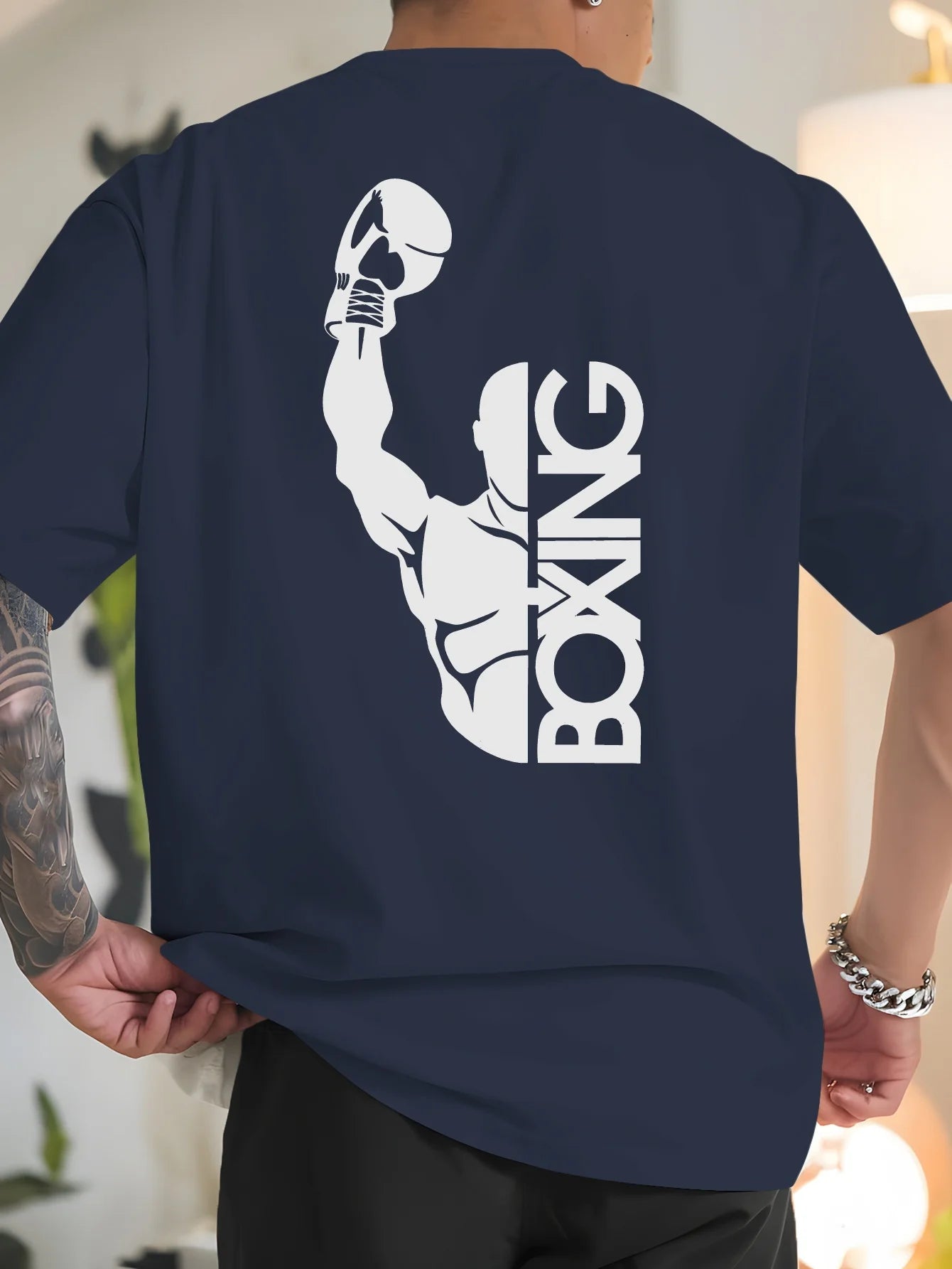 Men's BOXING Sports Fitness T Shirt Cotton Tee Casual Oversized Summer Spring Loose Top Streetwear BOXING lovers Gifts Novelty