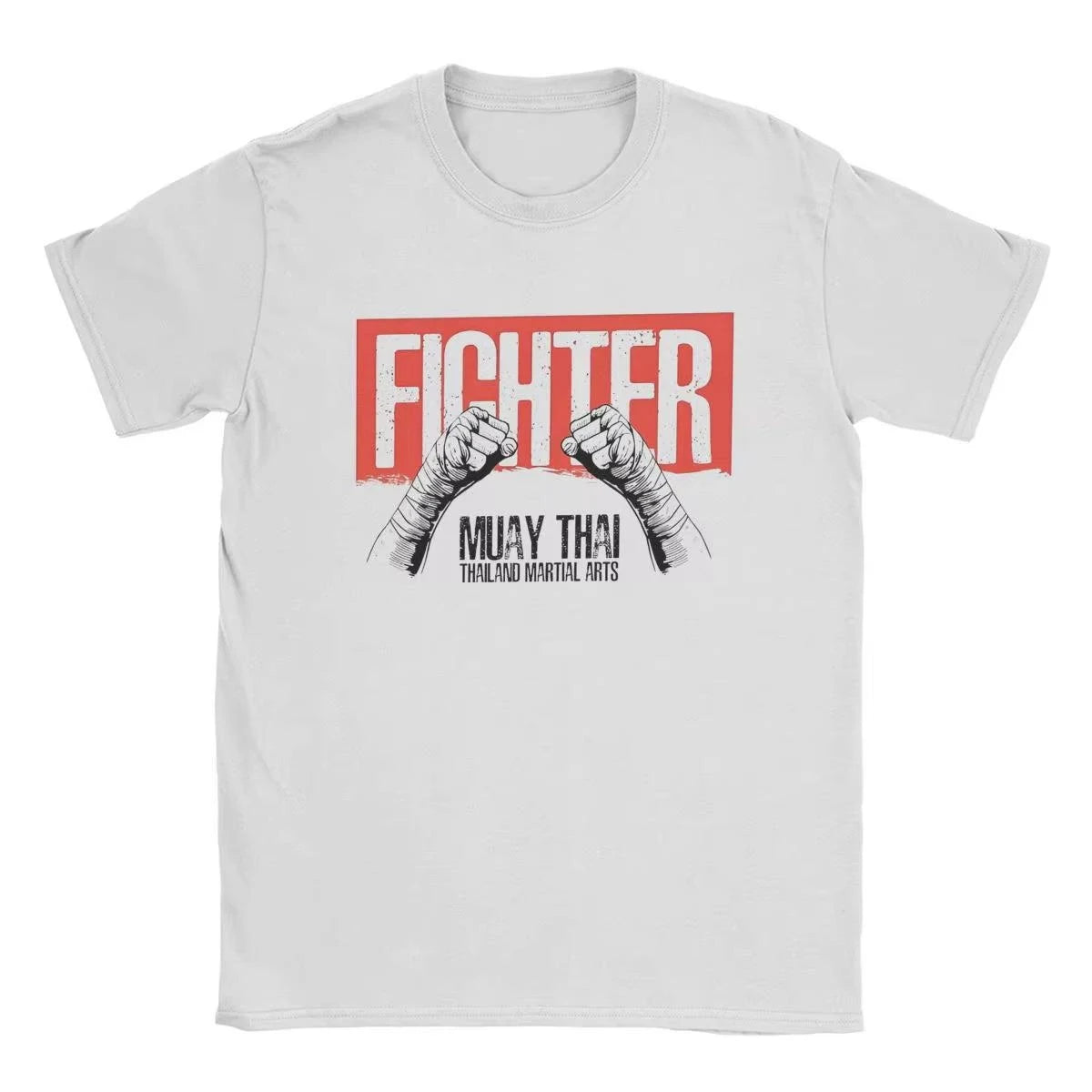 Men's T-Shirts Muay Thai Sak Yant Tiger Unique 100% Cotton Tee Short Sleeve Boxing Fighter T Shirts Round Neck Clothing Summer
