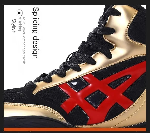 Men professional boxing wrestling fighting shoes Lightweight and Breathable best women's men's boxing Wrestling shoes boots