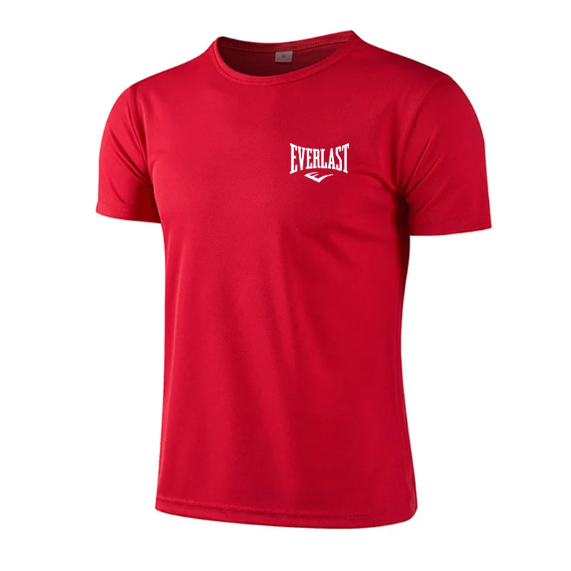 2025 Men's Summer Exercise Trainning Boxing T-shirts High Grade Breathable Quick Dry Short Sleeved Top Marathon Gym Fitness Tees