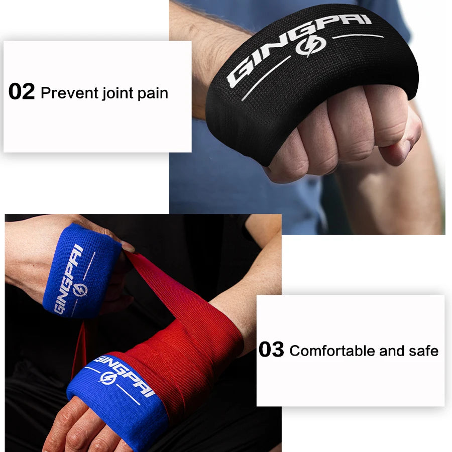 Gel Boxing Gloves Sanda MMA Training Finger Joint Protection Thickened Fist Peak Gel Hand Wraps Boxing Training Accessories
