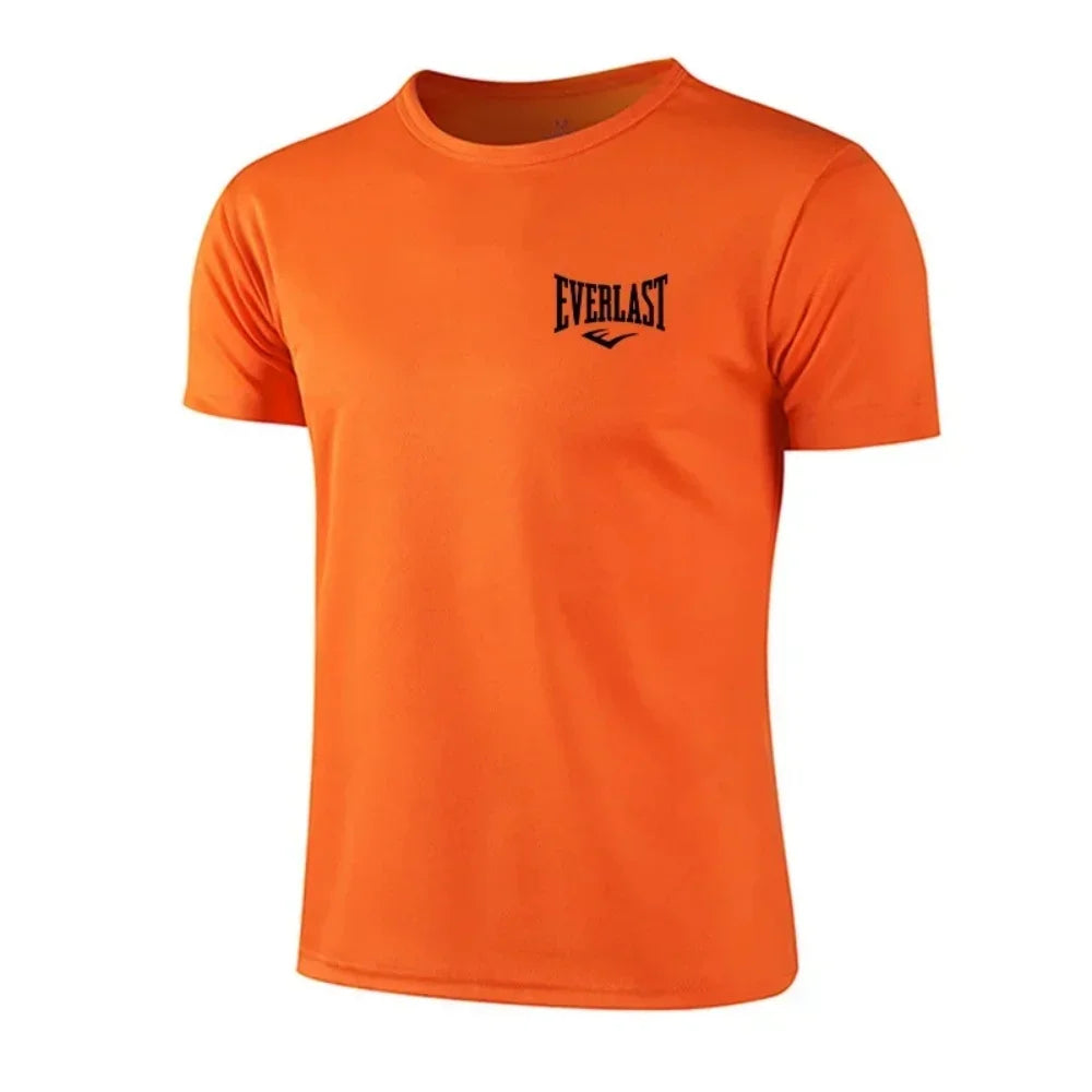 Summer Exercise Trainning Boxing  Men's T-shirts High Grade Breathable Quick Dry Short Sleeved Top Marathon Gym Fitness Tees