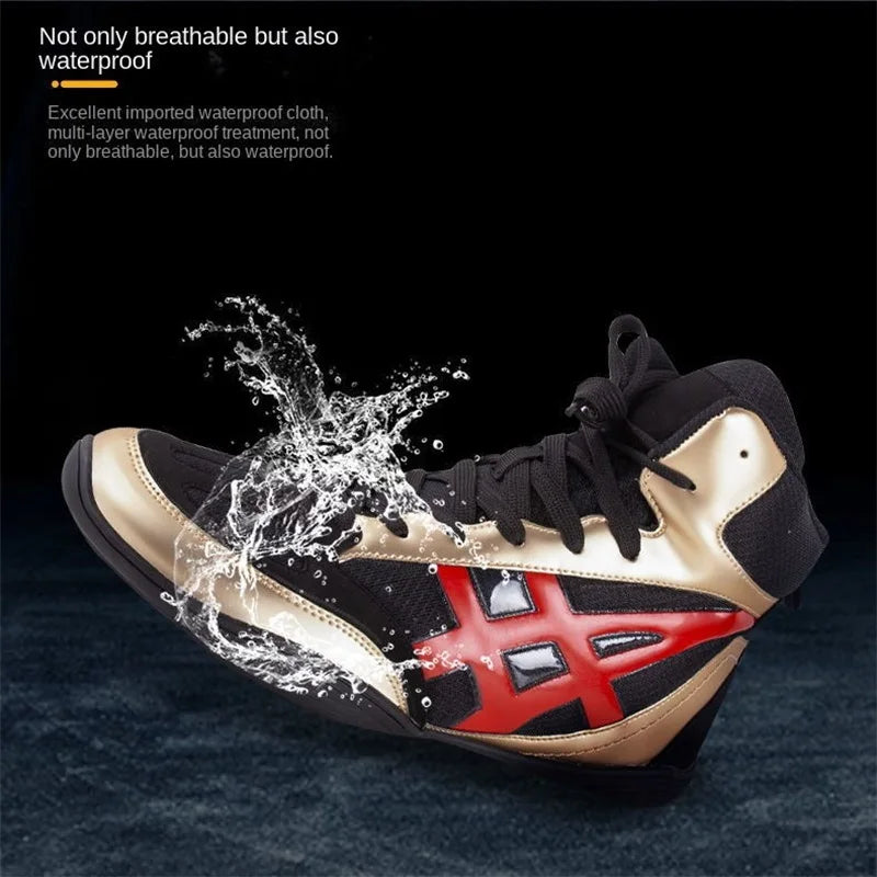 Men professional boxing wrestling fighting shoes Lightweight and Breathable best women's men's boxing Wrestling shoes boots