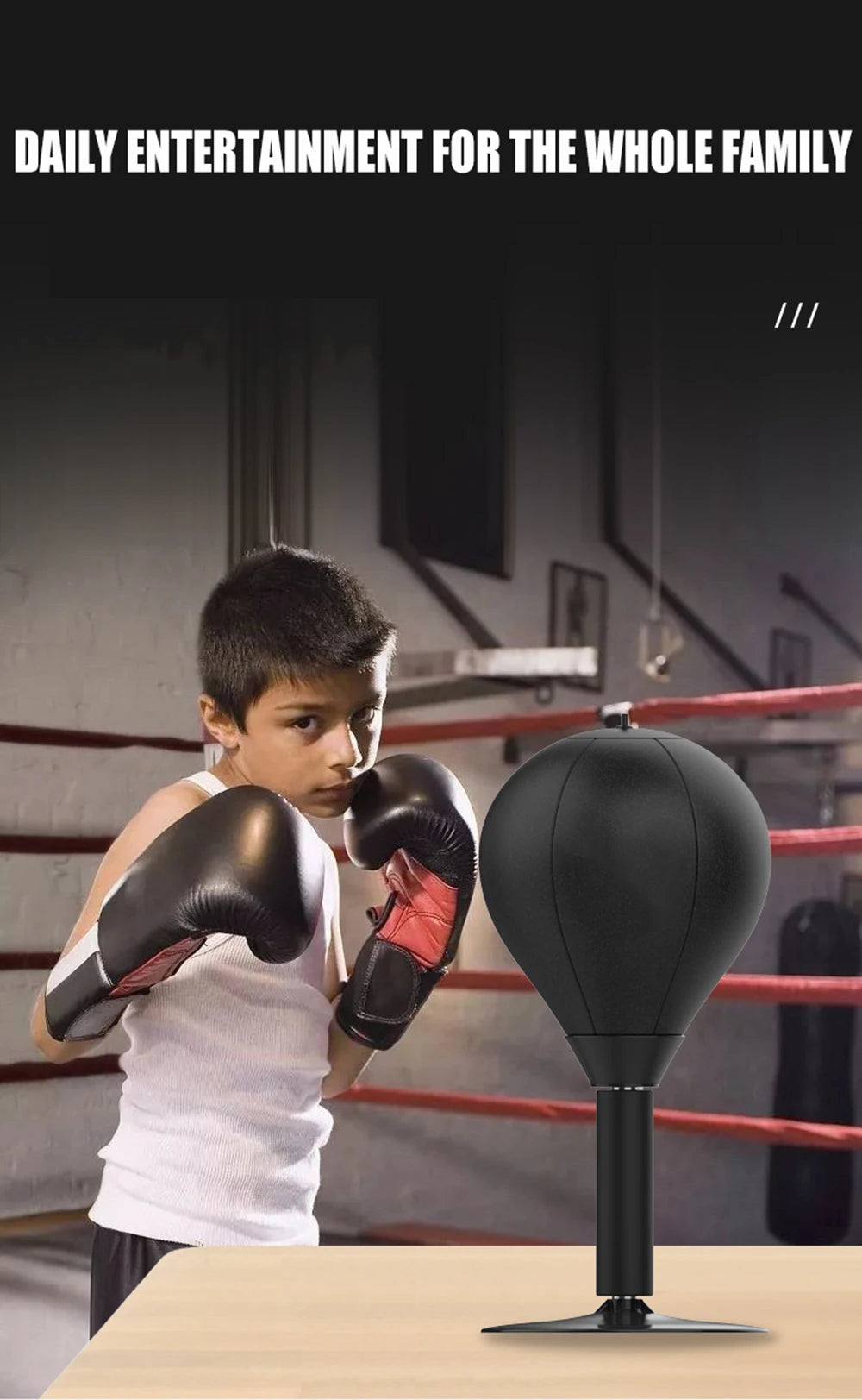 Stress Relief Boxing Bag Suction Cup Base Speed Ball Inflatable Foam Spring Fighting Speed Reflex Training Fitness Equipment