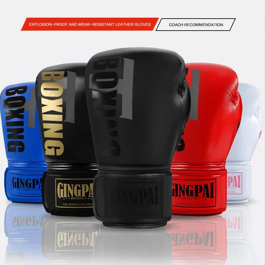 6-12oz Boxing gloves for adults children men Sanda professional women Muay Thai teenagers beginners boxing training equipment