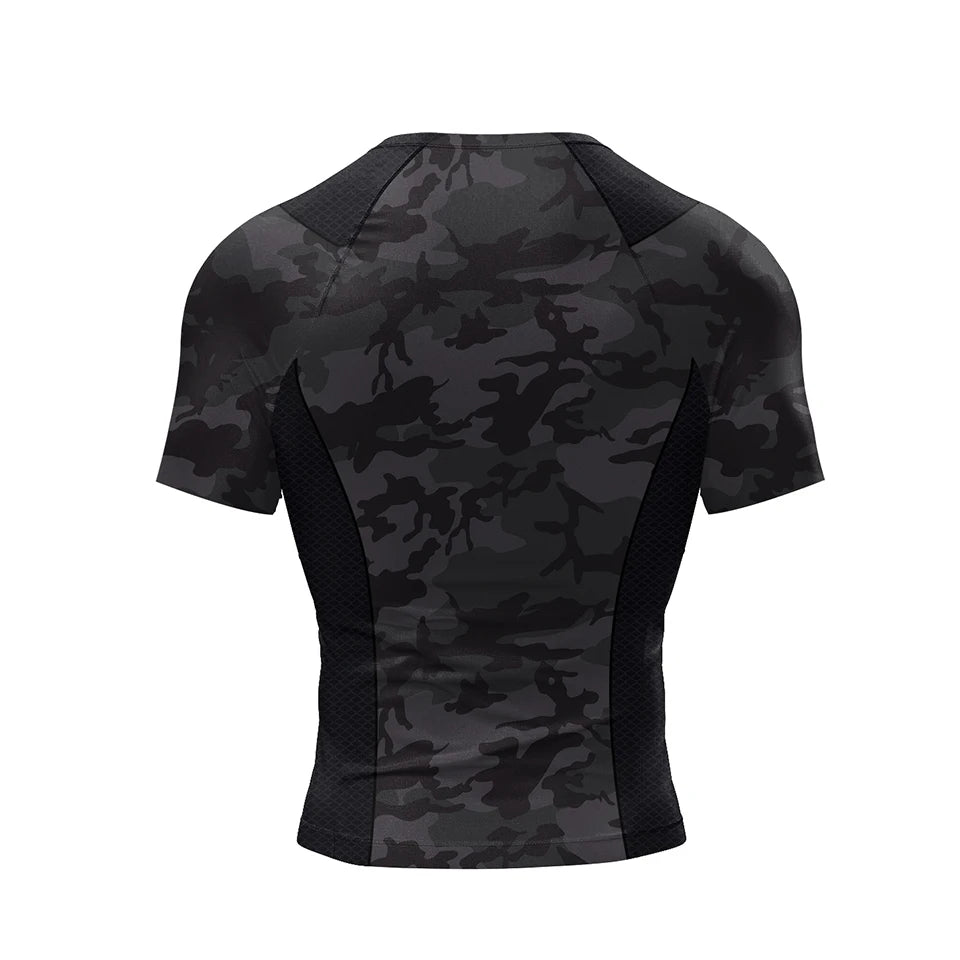 Black No Gi BJJ Jiu Jitsu T-shirt +MMA Shorts Sets Boxing Rashguard for Men Jiu Jitsu Compression Workout Wear Sport Jerseys