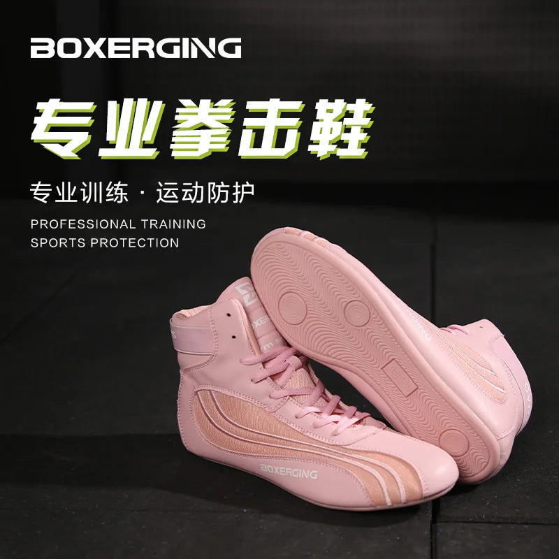 New Breathable Boxing Shoes For Men And Women Wrestling Shoes Shock-absorbing Non-slip Boxing Fighting Shoes