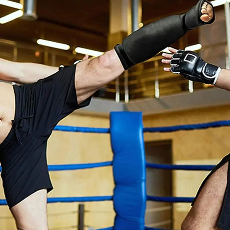 Taekwondo Training Leg Support Protectors Boxing Protective Gear With Instep Leg Guards Sandas Fighting Protective Gear MMA