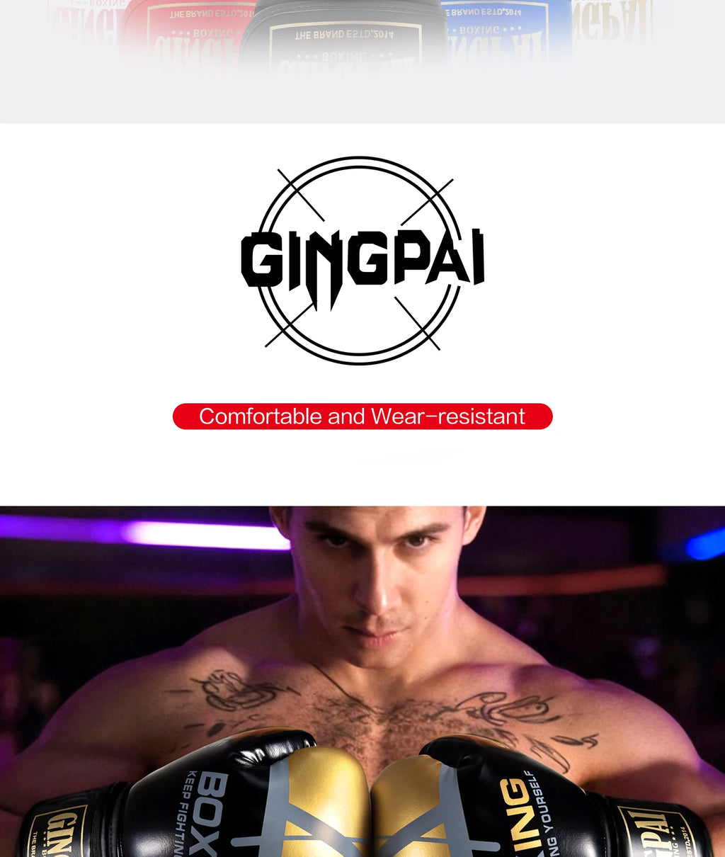6/8/10/12oz Boxing Gloves Professional Adult Sanda Muay Thai Fighting Gloves Men Kid Women Training Sandbag Free Fight MMA