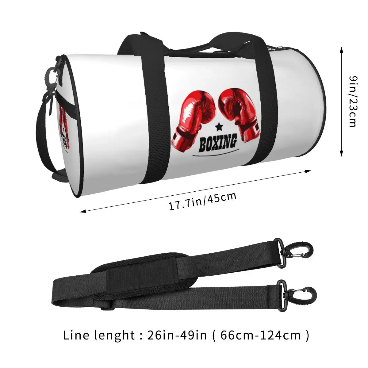 Boxing Gloves Sport Bags Large Gym Bag Portable Men's Custom Handbag Travel Training Retro Fitness Bag