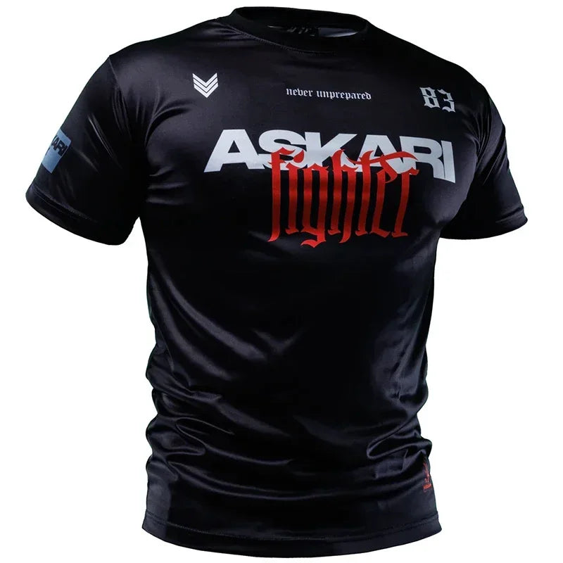 ASKARI New Fighting T-shirt, Quick Drying, Breathable and Anti-wear Clothing, Boxing Training T-shirts for Men and Women,2026