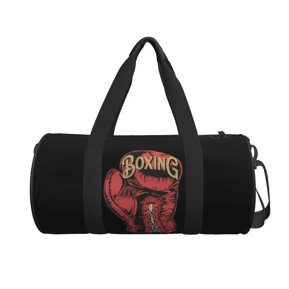 Boxing Gloves Sport Bags Large Gym Bag Portable Men's Custom Handbag Travel Training Retro Fitness Bag