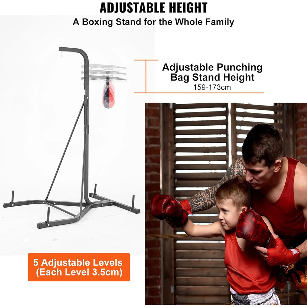 Boxing Bag Stand Premium Material Martial Arts Equipment For Heavy Bag Includes Speed Bag For Speed Training