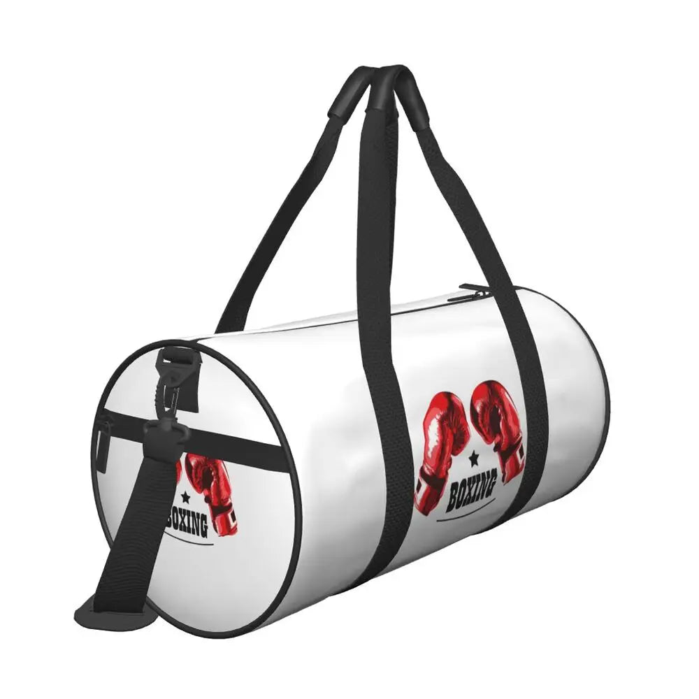 Boxing Gloves Sport Bags Large Gym Bag Portable Men's Custom Handbag Travel Training Retro Fitness Bag