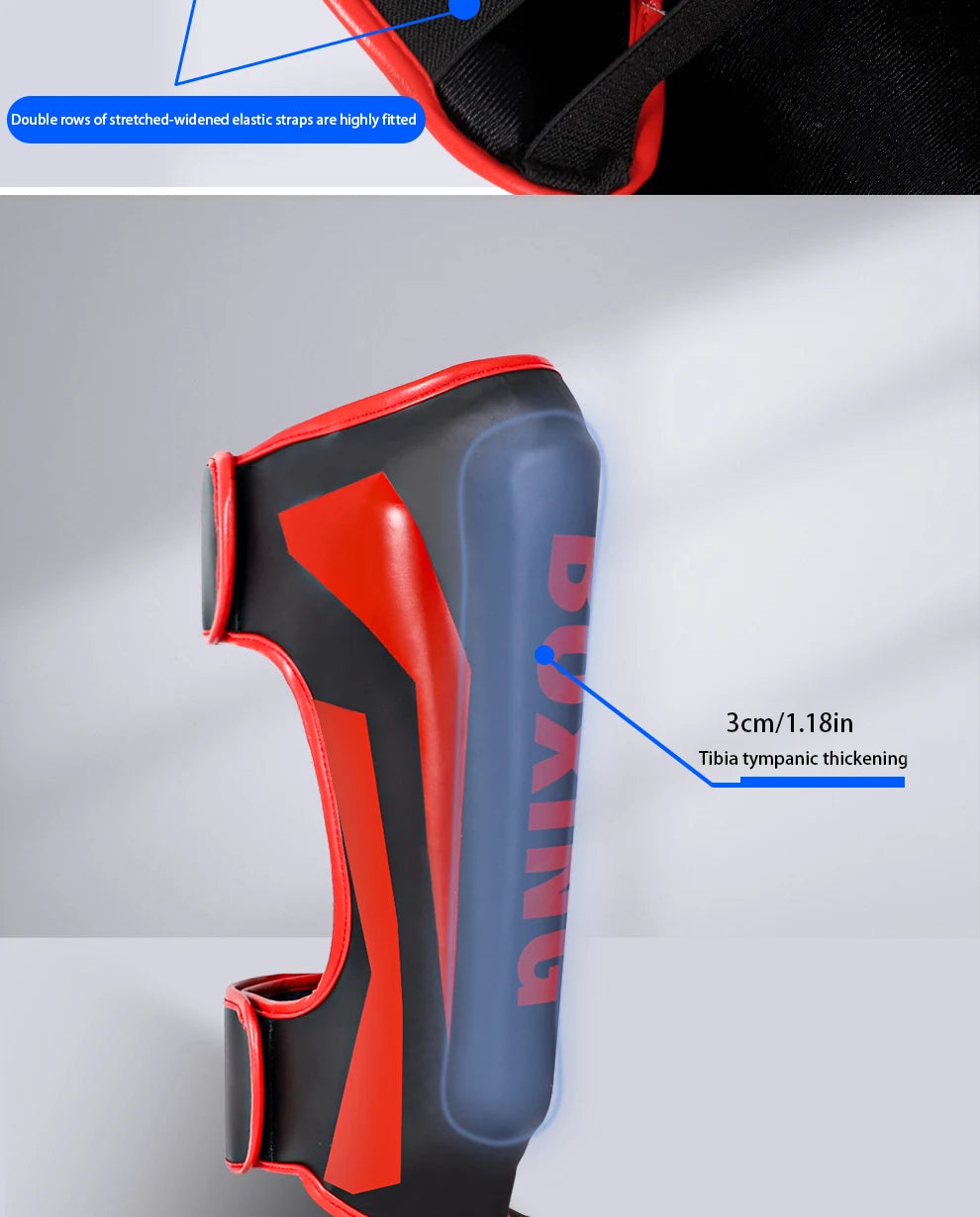 Muay Thai leg protection Sanda combat back of foot protection shin protection boxing thickened combat gear ankle protection