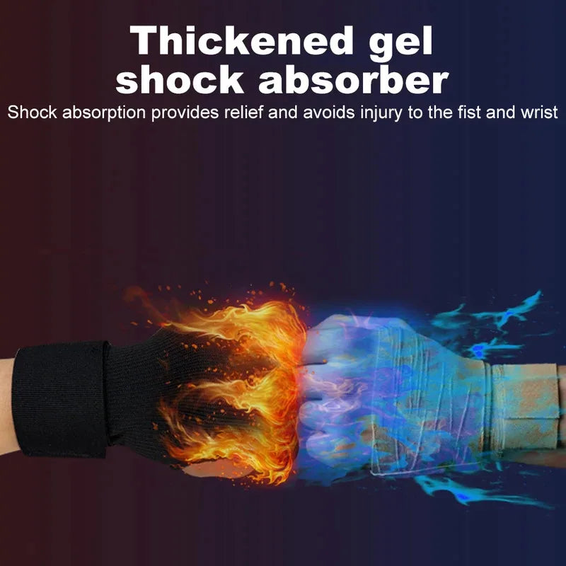 Gel Boxing Gloves Breathable Hand Wrap Inner Gloves Muay Thai Mitts Boxing Training Accessories Half Finger Boxing Gloves