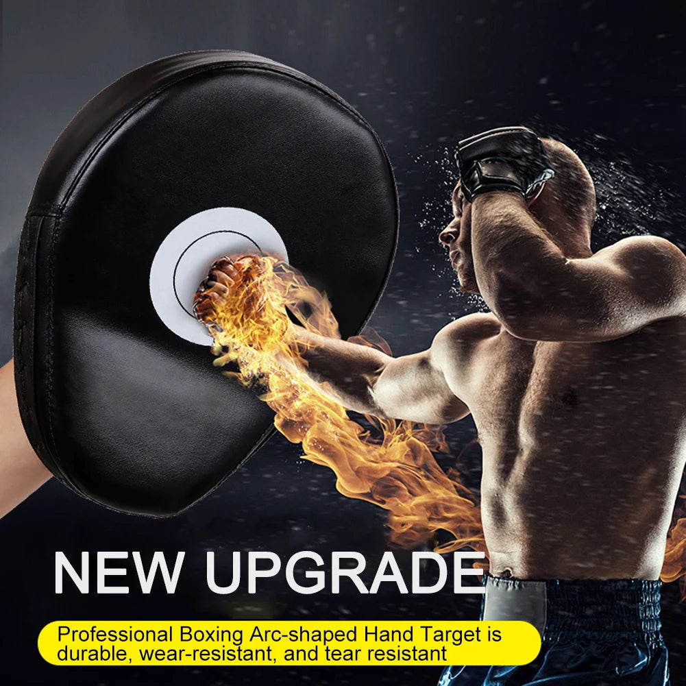 Curved Boxing Hand Target PU Leather Curved Punching Mitts Breathable Kickboxing Pads Boxing Focus Pad for Martial Arts Training