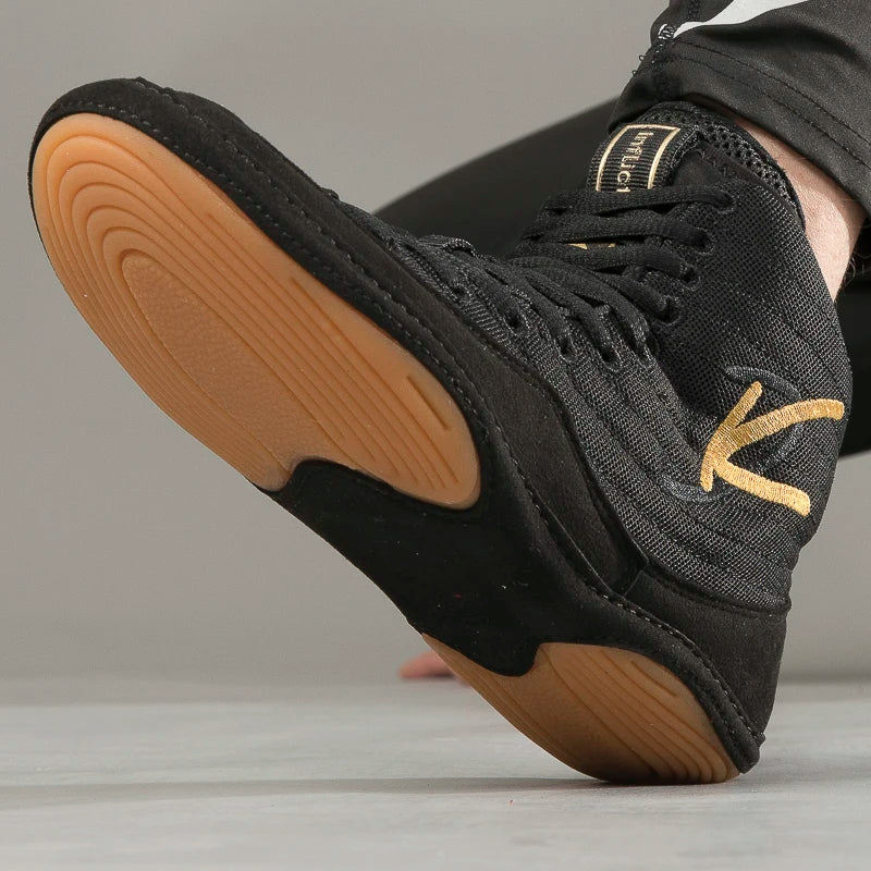High-top Men's Boxing Shoes Breathable Fighting Wrestling Shoes Women's Anti-slip Sanda Sneakers Mesh Boxing Training Shoes