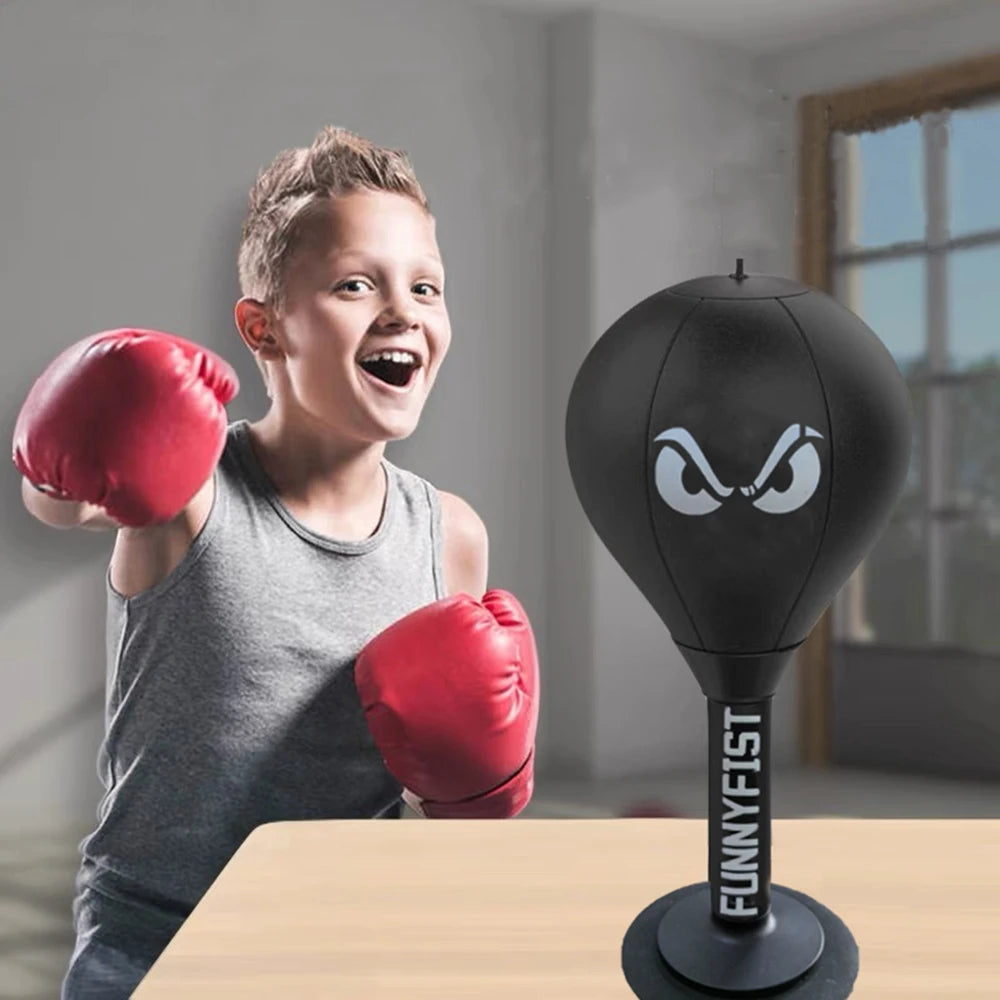 Stress Relief Boxing Bag Suction Cup Base Speed Ball Inflatable Foam Spring Fighting Speed Reflex Training Fitness Equipment