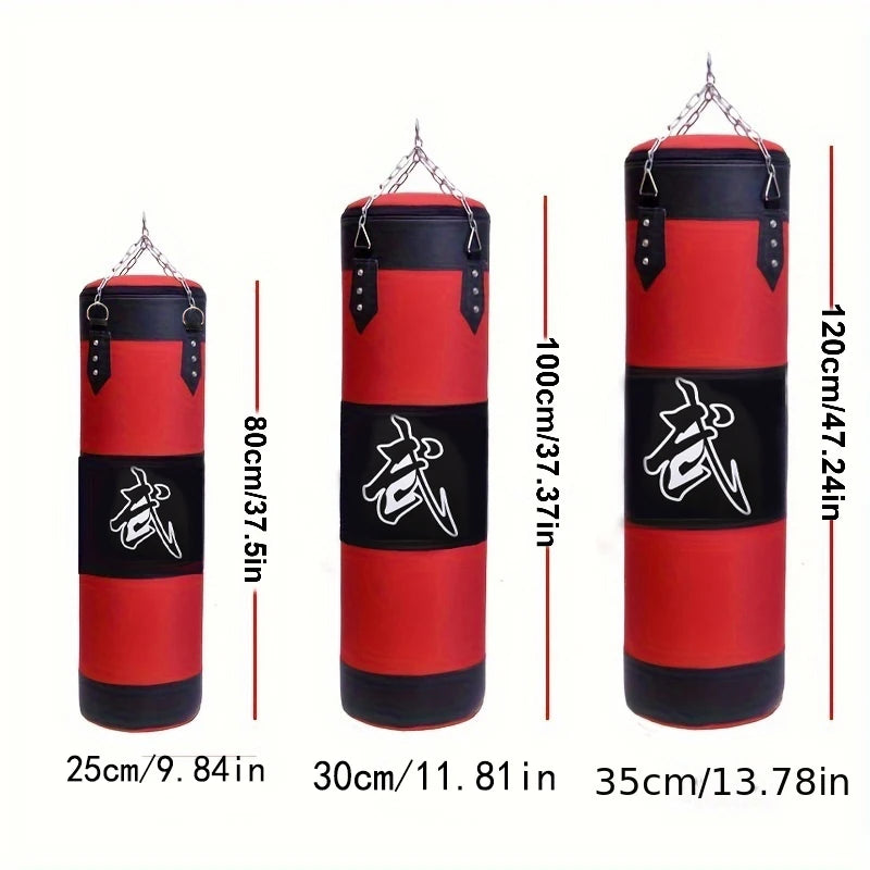Punch Sandbag Durable Boxing Heavy Punch Bag With Metal Chain Hook Carabiner Fitness Training Hook Kick Fight Karate Taekwondo
