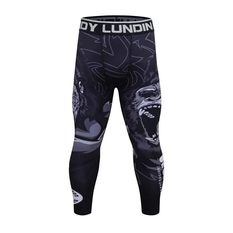 Boxing Set Compression Men Sport T-shirts+Pants Rashguard Jitsu Bjj Rash Guard KickBoxing Sets Muay Thai Jersey MMA Fightwear