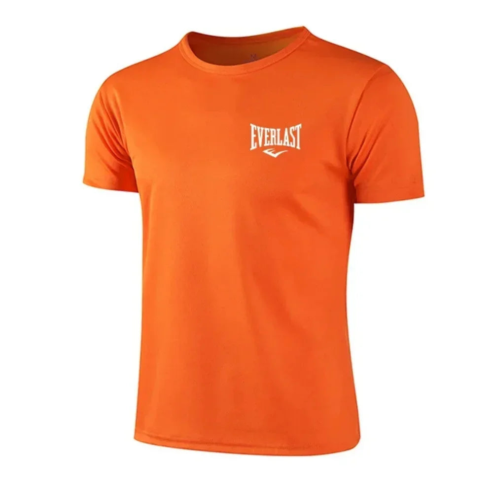 Summer Exercise Trainning Boxing  Men's T-shirts High Grade Breathable Quick Dry Short Sleeved Top Marathon Gym Fitness Tees