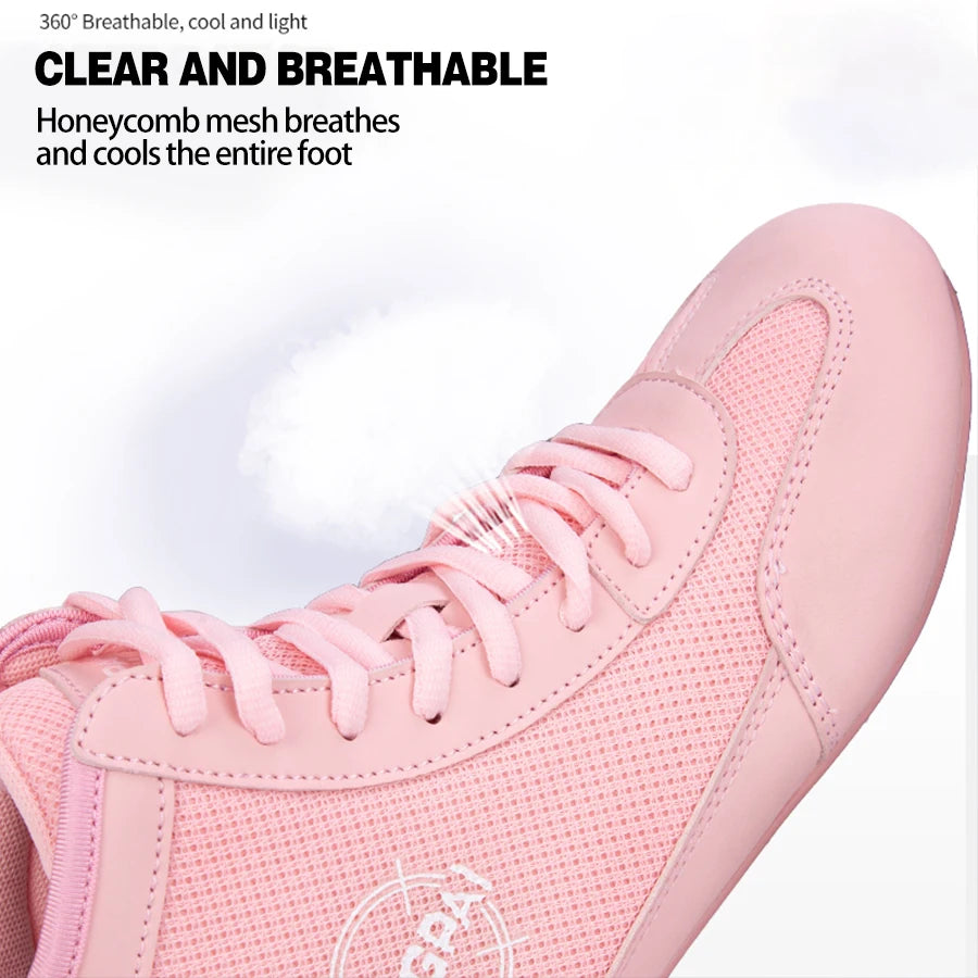 High top boxing shoes men children Sanda combat training shoes adult wrestling shoes fitness weightlifting martial arts shoes