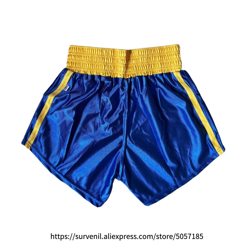 Boxing Uniform Men Women Kids Muay Thai Boxing Shorts Sanda Wushu Martial Arts MMA Training Clothing Kickboxing Shorts and Vest
