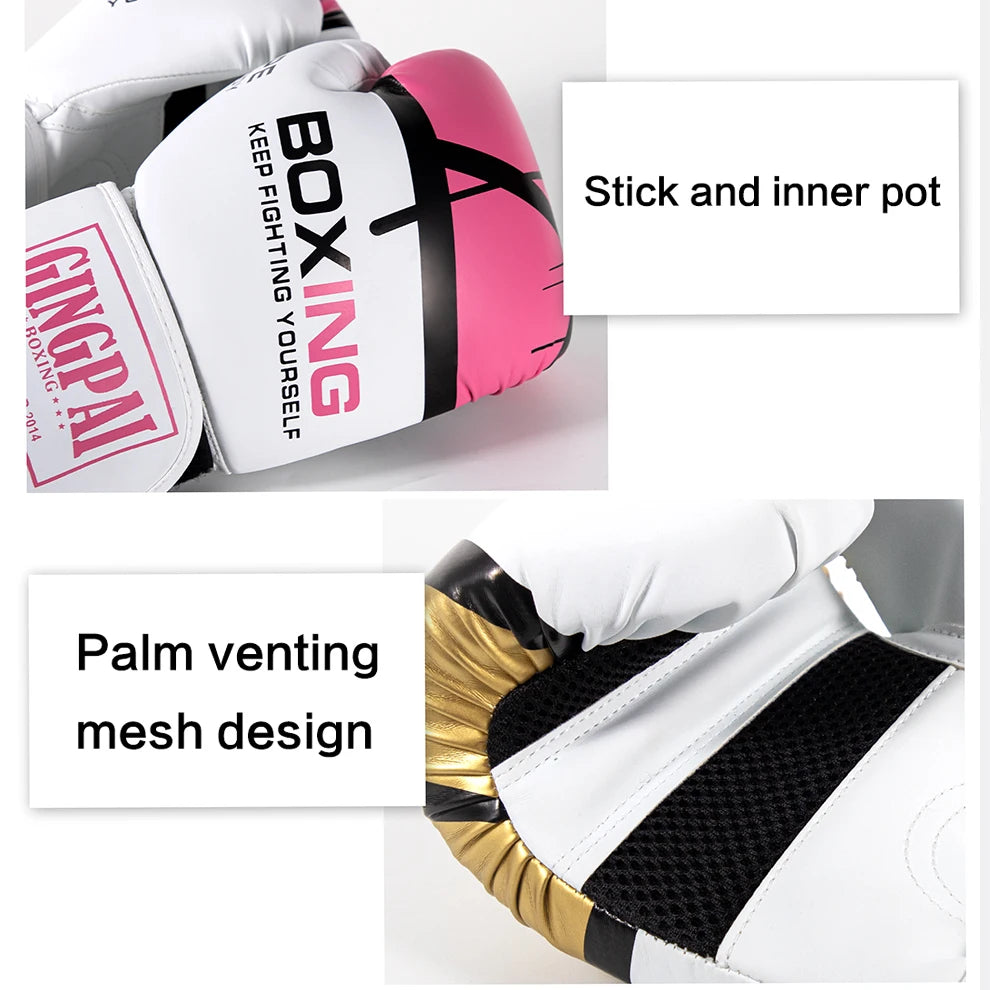 6/8/10/12oz Boxing Gloves Professional Adult Sanda Muay Thai Fighting Gloves Men Kid Women Training Sandbag Free Fight MMA