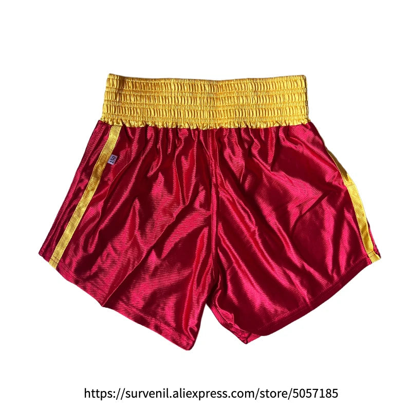 Boxing Uniform Men Women Kids Muay Thai Boxing Shorts Sanda Wushu Martial Arts MMA Training Clothing Kickboxing Shorts and Vest