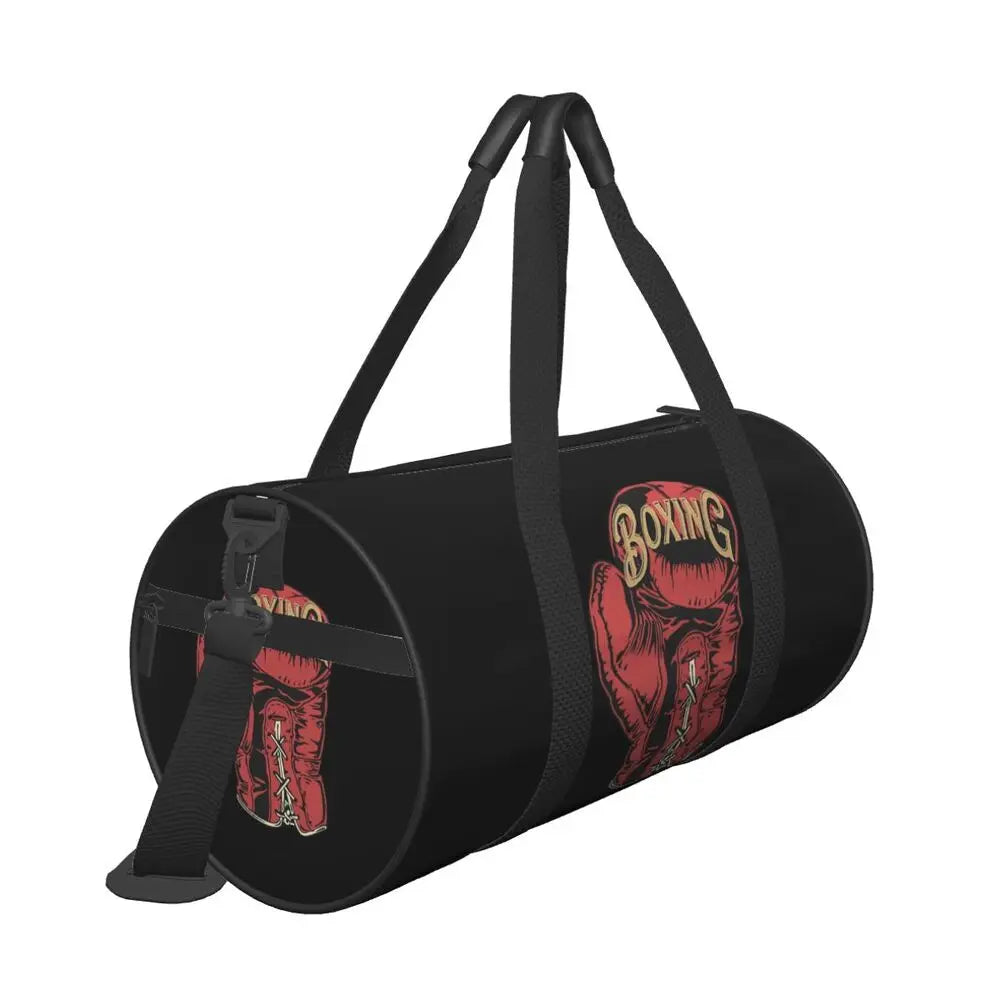 Boxing Gloves Sport Bags Large Gym Bag Portable Men's Custom Handbag Travel Training Retro Fitness Bag