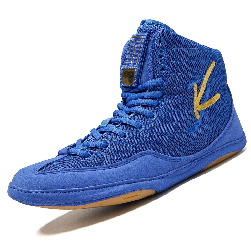 High-top Men's Boxing Shoes Breathable Fighting Wrestling Shoes Women's Anti-slip Sanda Sneakers Mesh Boxing Training Shoes