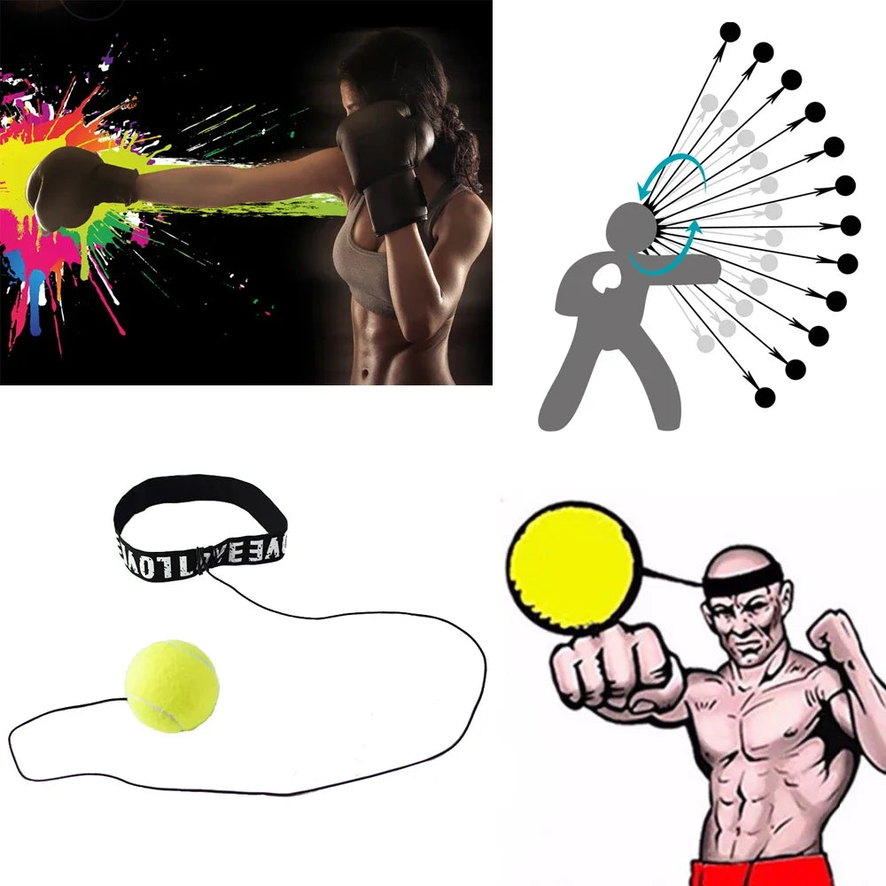 Boxing Reflex Speed Punching Ball Sanda Boxer Raising Reaction Force Hand Eye Training Set Stress Gym Boxing Muay Training ball
