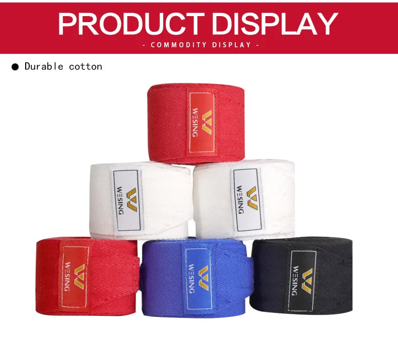Wesing Cotton Boxing Handwraps Kickboxing Gym Sport Support Fitness Handwrape Protection Hand Wrap
