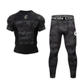 Black No Gi BJJ Jiu Jitsu T-shirt +MMA Shorts Sets Boxing Rashguard for Men Jiu Jitsu Compression Workout Wear Sport Jerseys