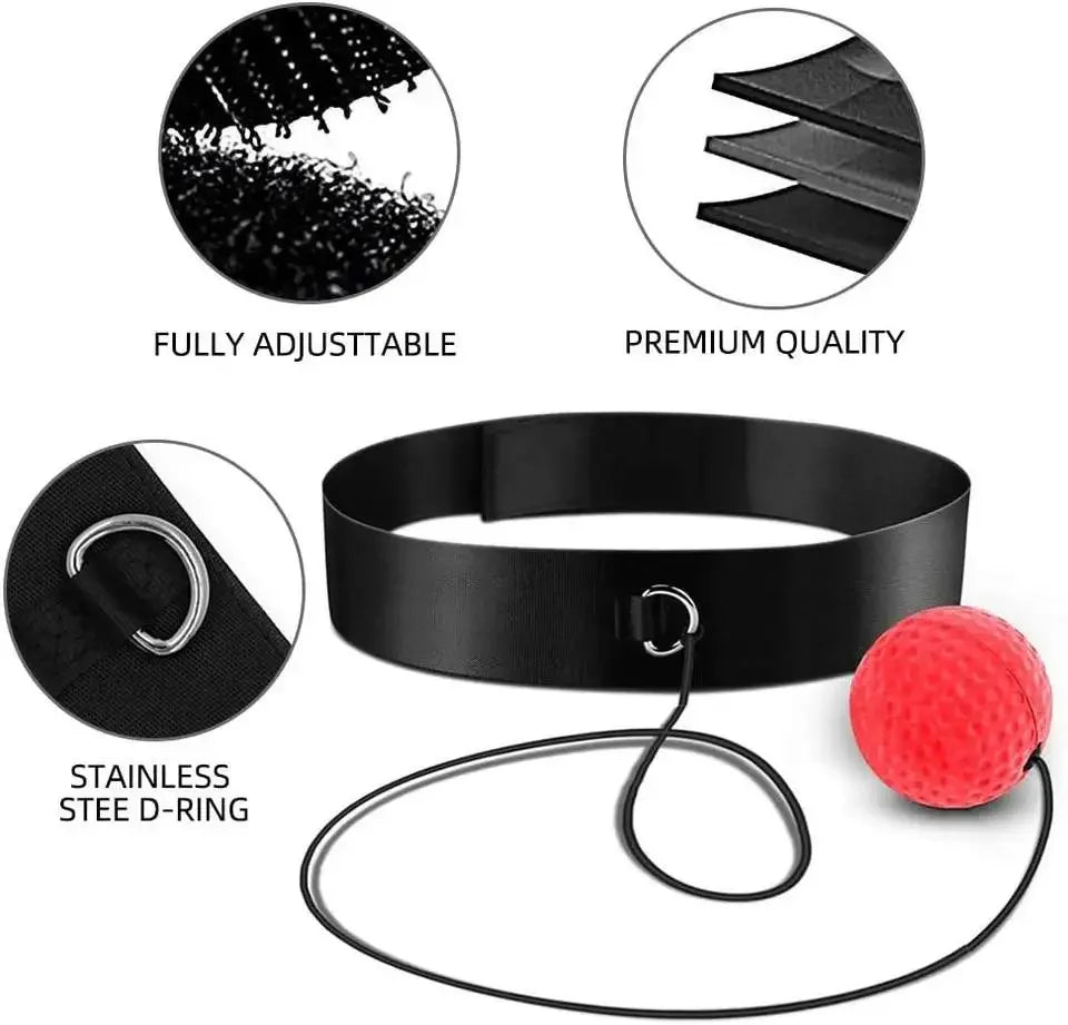 Headband Boxing Reflex Ball, Indoor Gym,Stretch Speed Punch Training,Headband Boxing Reaction Speed Ball, Boxing Combat Training