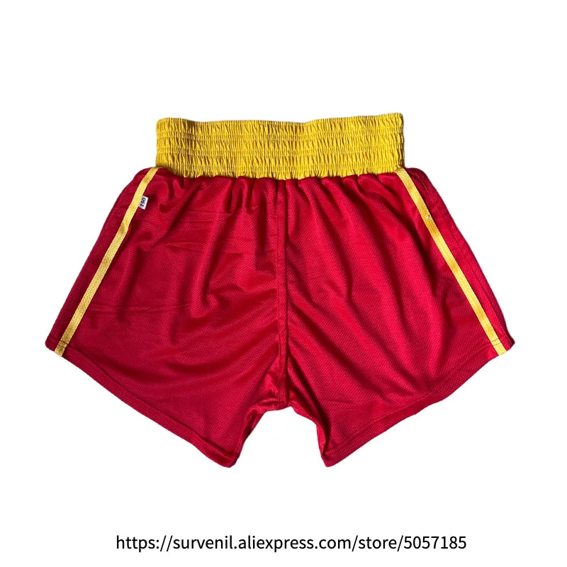Boxing Uniform Men Women Kids Muay Thai Boxing Shorts Sanda Wushu Martial Arts MMA Training Clothing Kickboxing Shorts and Vest