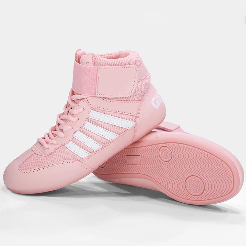 Professional Wrestling Shoes Boxing Shoes Men Women Training Shoes Tendon Bottom Artificial Leather Sports Shoes Breathable Soft