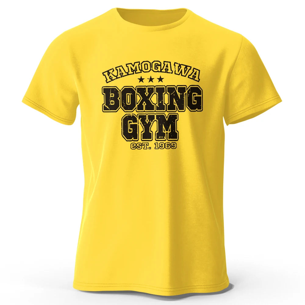 Men's Boxing Gym T-shirt Sport 100% Cotton Print Vintage Classic Tees for Men Women Sportswear Tops
