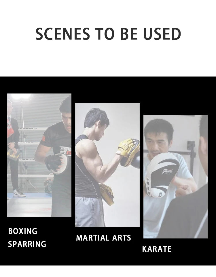 Boxing Curved Focus Boxing Training Hand Pads Punching Mitts Muay Boxing Pads Leatherette MMA Karate Training Equipment