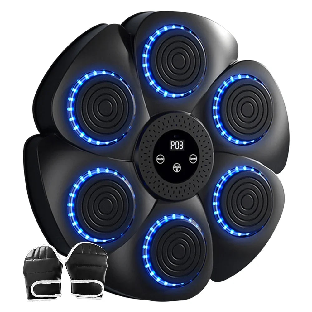 Music Boxing Machine Boxing Training Punching Equipment Type C Charging Workout Boxing Target Machine RGB Light for Home Workout