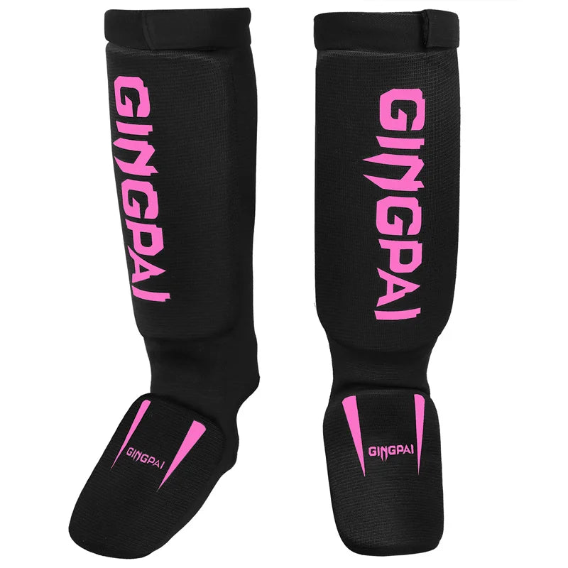 Cotton Boxing shin guards MMA instep ankle protector foot protection TKD kickboxing pad Muaythai Training Leg support protectors