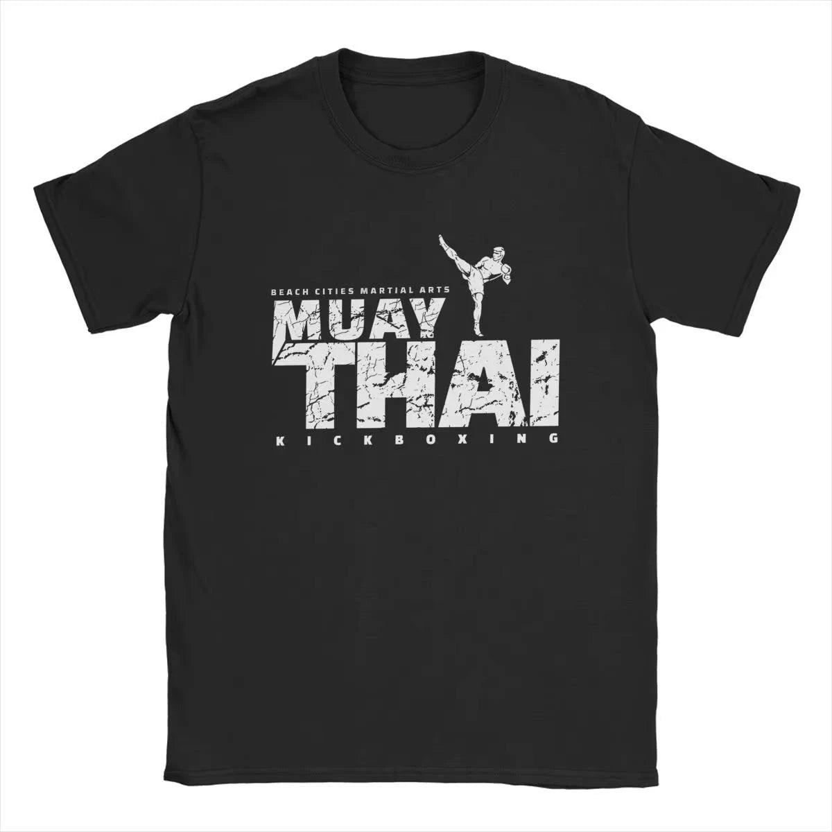 Men's T-Shirts Muay Thai Sak Yant Tiger Unique 100% Cotton Tee Short Sleeve Boxing Fighter T Shirts Round Neck Clothing Summer