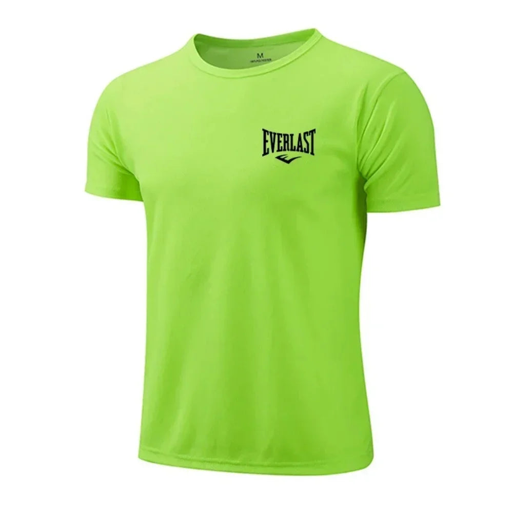 Summer Exercise Trainning Boxing  Men's T-shirts High Grade Breathable Quick Dry Short Sleeved Top Marathon Gym Fitness Tees
