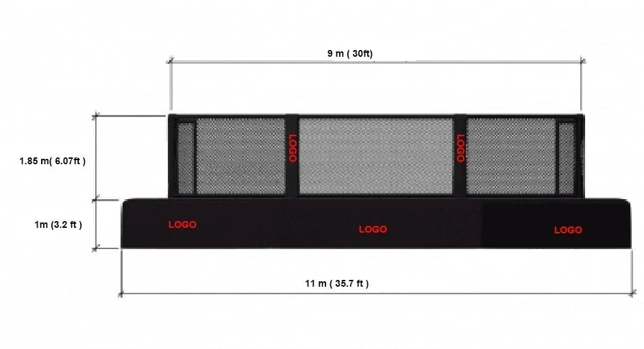 Customized  MMA Cage Floor Type MMA Cage 4m*4m 5m*5m 6m*6m Wrestling Cages