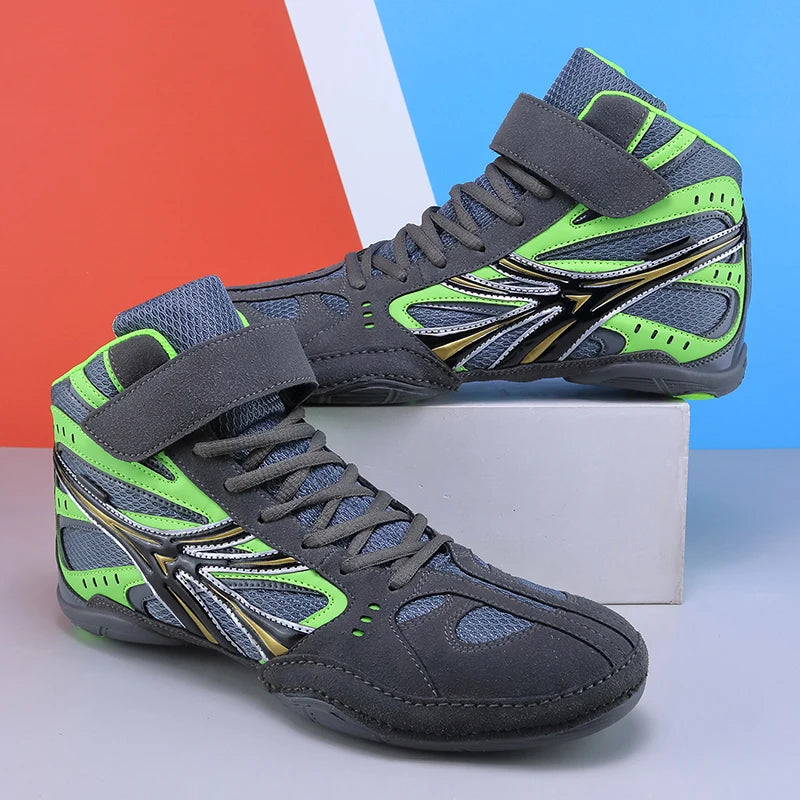 2025 New Daily Training Mens Boxing Shoes Lightweight and Comfortable Wrestling Shoes High Top Gripping Flexible Sports Shoes