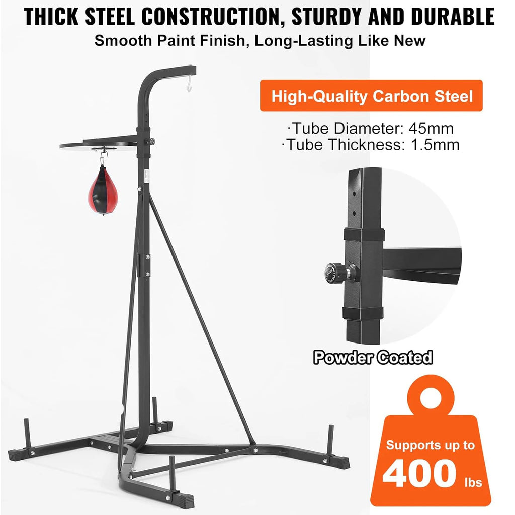 Boxing Bag Stand Premium Material Martial Arts Equipment For Heavy Bag Includes Speed Bag For Speed Training