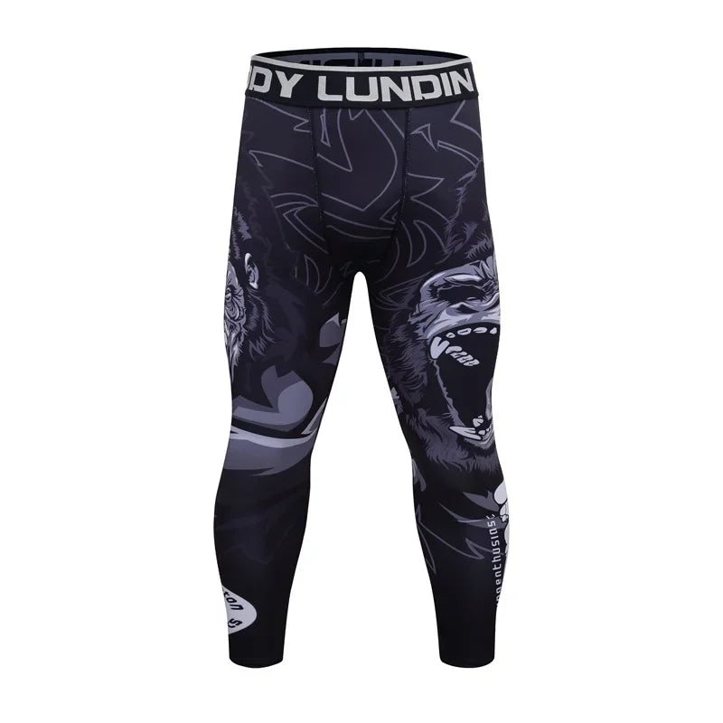 Boxing Set Compression Men Sport T-shirts+Pants Rashguard Jitsu Bjj Rash Guard KickBoxing Sets Muay Thai Jersey MMA Fightwear