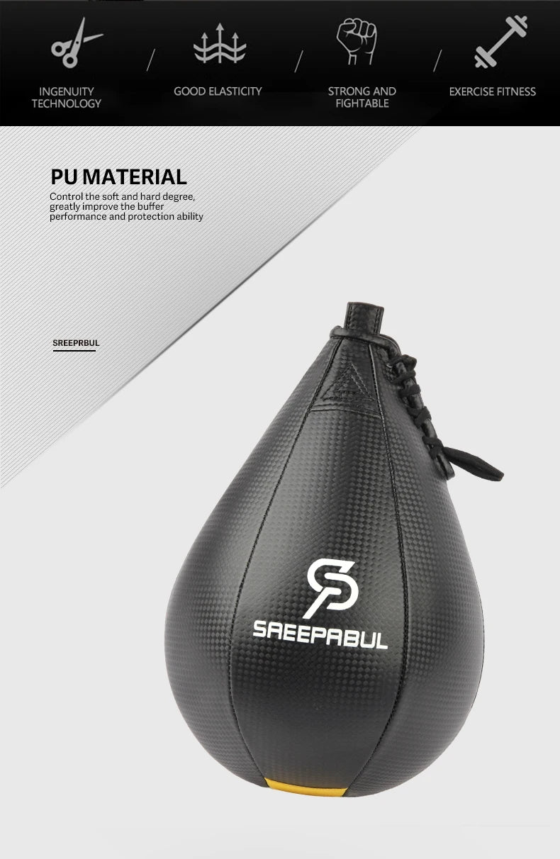 Boxing Pear Shape PU Speed Ball with Swivel Punch Bag Punching Boxeo Speed Bag Punch Fitness Training Ball Gym Exercise Accessor