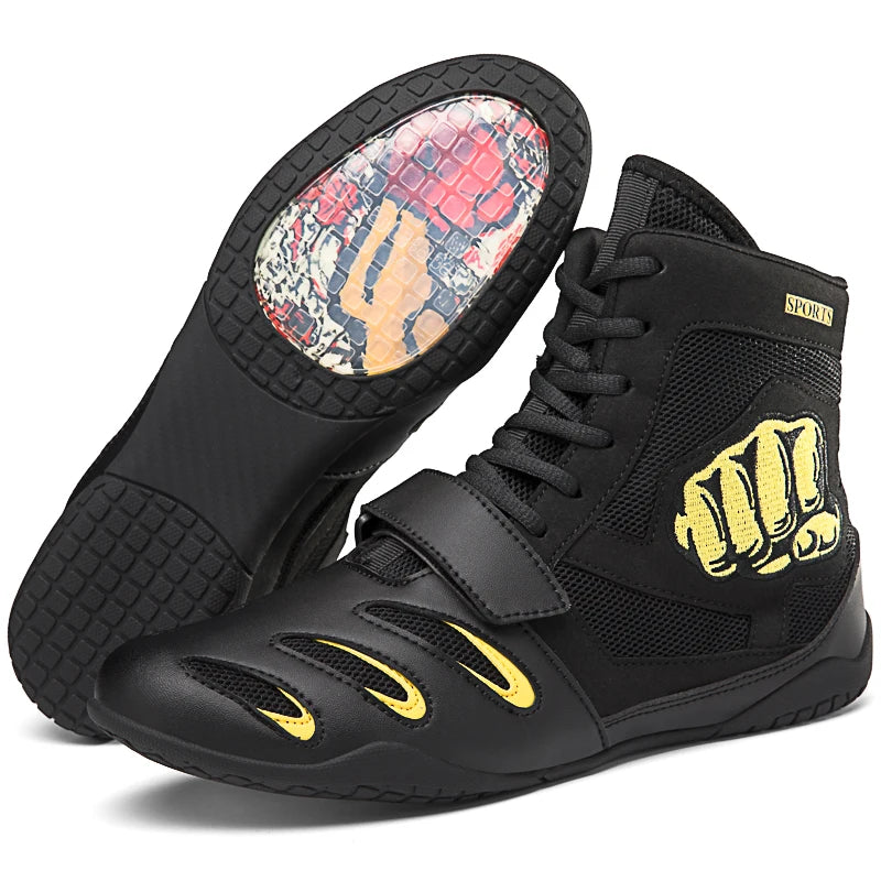 New Style Professional Boxing Shoes Men Comfortable Boxing Sneakers Breathable Wrestling Fighting Shoes Non Slip Combat Sneakers